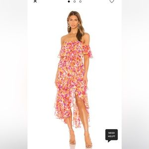 Dalila Dress in Coral Floral